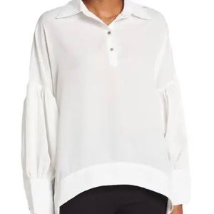 NWT Patrizia Luca Milano Oversized Puff Sleeve Top New